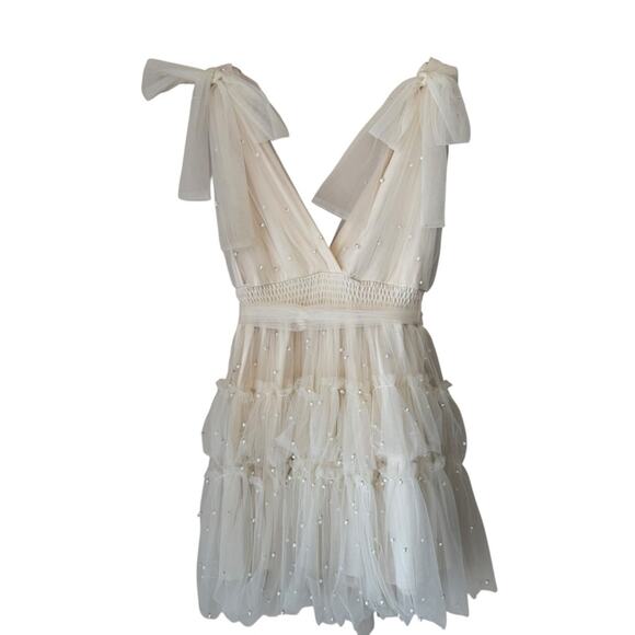 Mable Lyanna Elegant Pearl Studded Dress Size Small - Picture 2 of 6